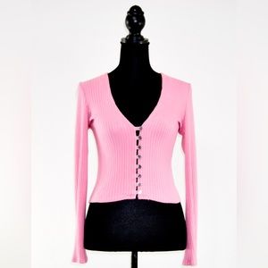 Reformation Gellar Top in Hot Pink, Small